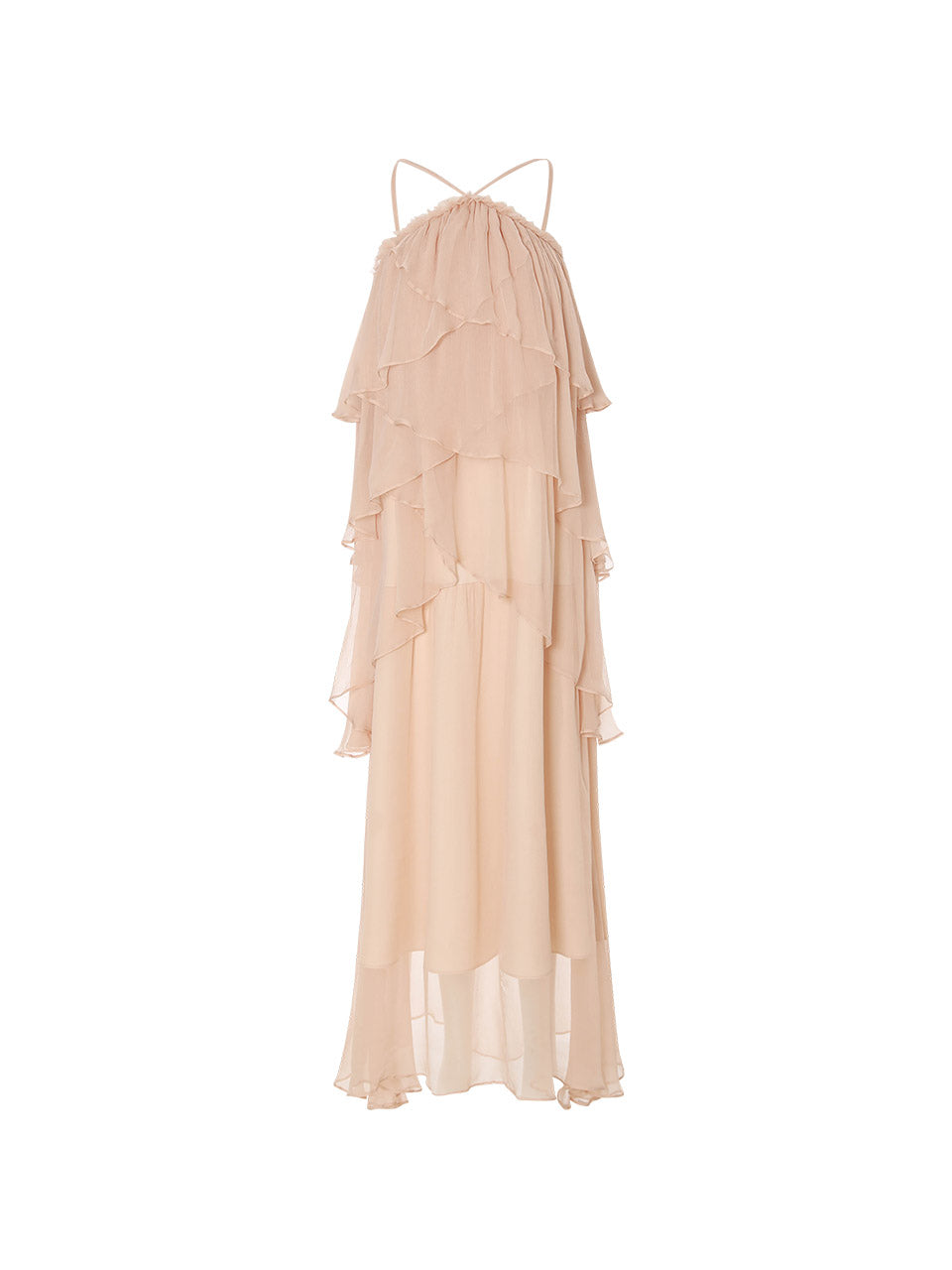 harmony maxi dress Layer - Elegant Flowing Silhouette Color:Nunu Navy sizing_dress|-0.5|0|0|0.5 The Harmony Maxi Dress Champagne dresses with bright