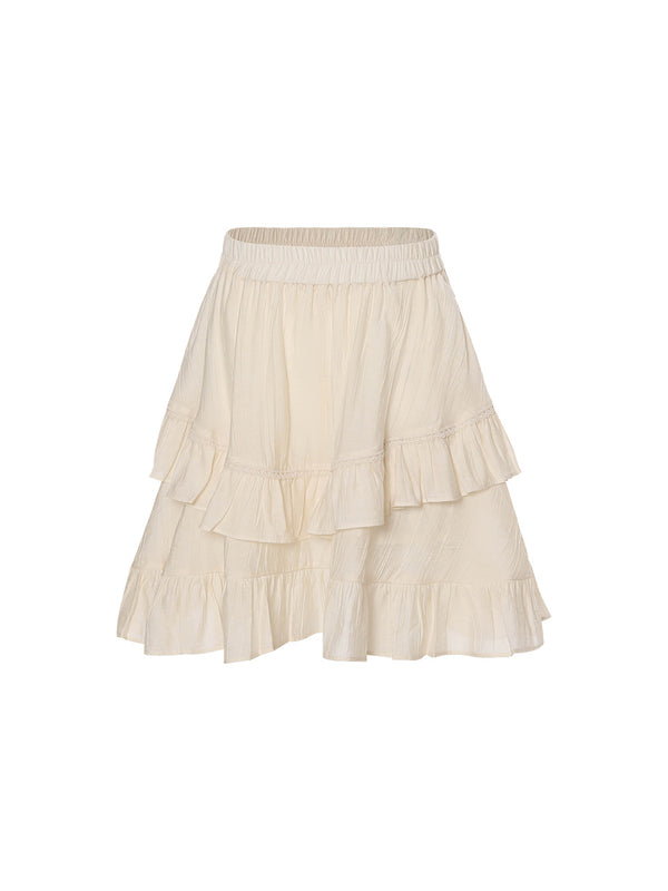 Milky tiered skirt