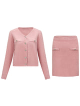 Soft pink knit set