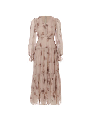 Rosy Ribbon Long Dress - Elegant Romantic Designer Dress by Sincethen