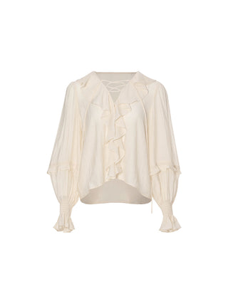 Milky ruffle blouse