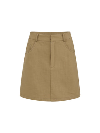 Khakibeige mini skirt