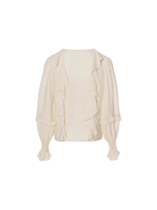 Milky ruffle blouse