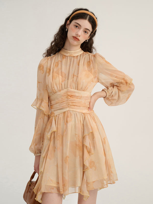 Rosaline shirring mini dress
