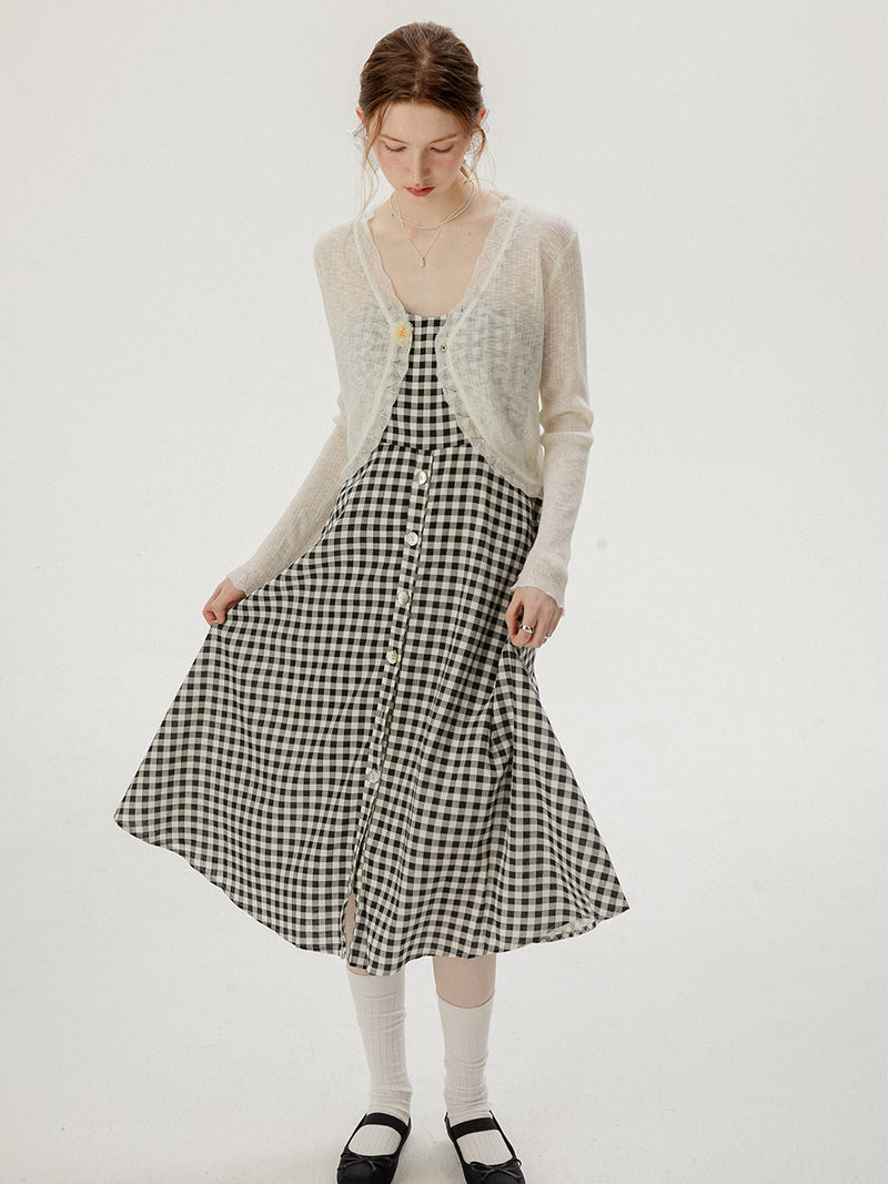 Flower point cardigan