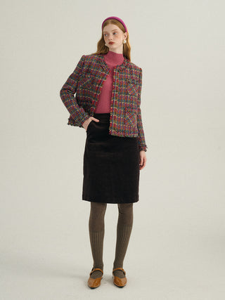 Burgundy tweed jacket