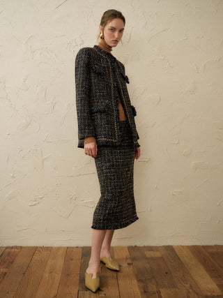 Callia chain tweed jacket