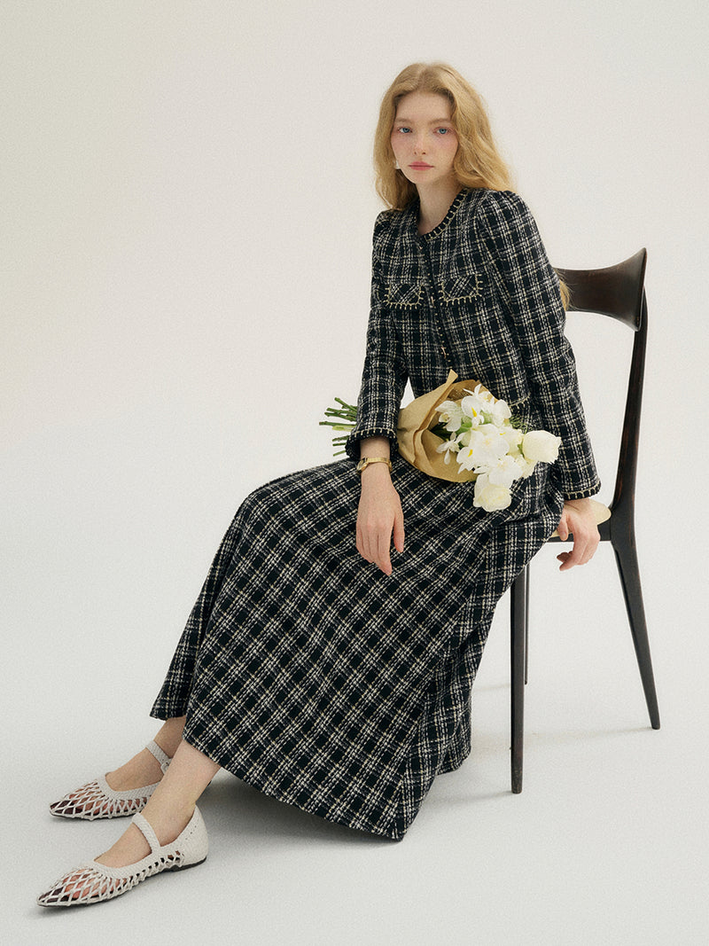 Check tweed set