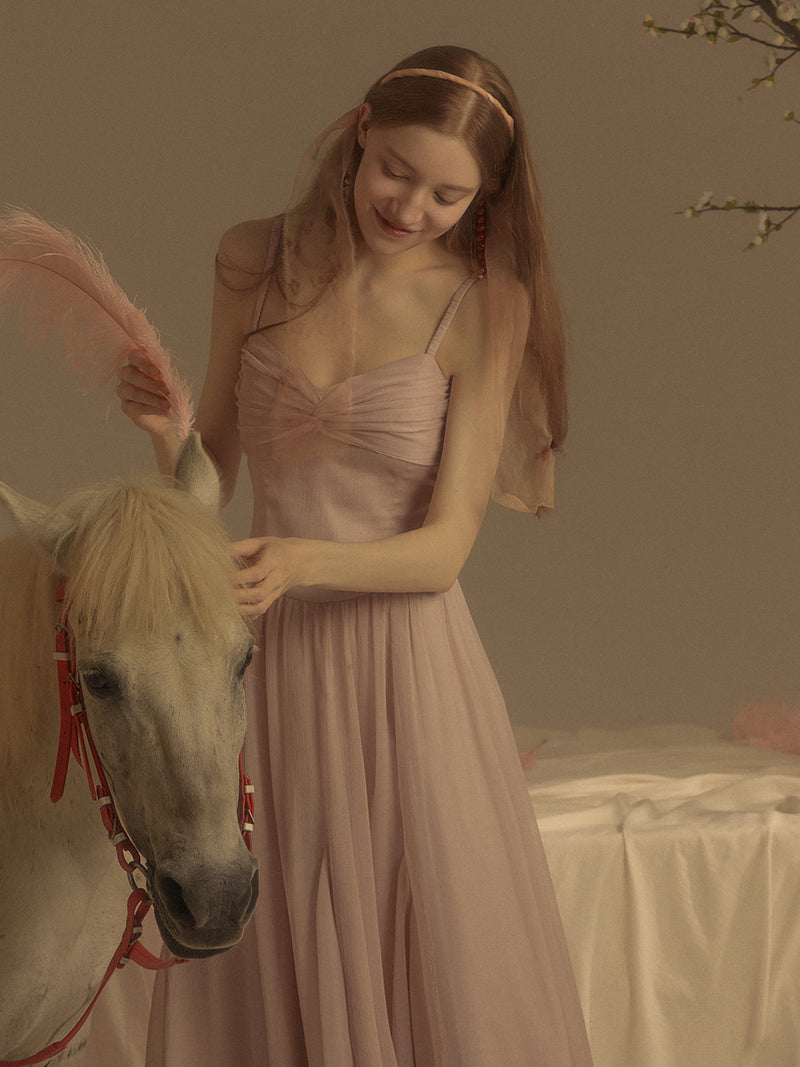 Ariel pink long dress