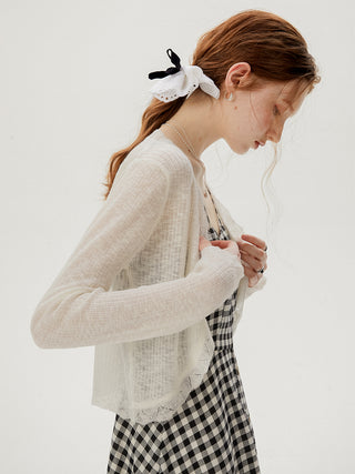 Flower point cardigan