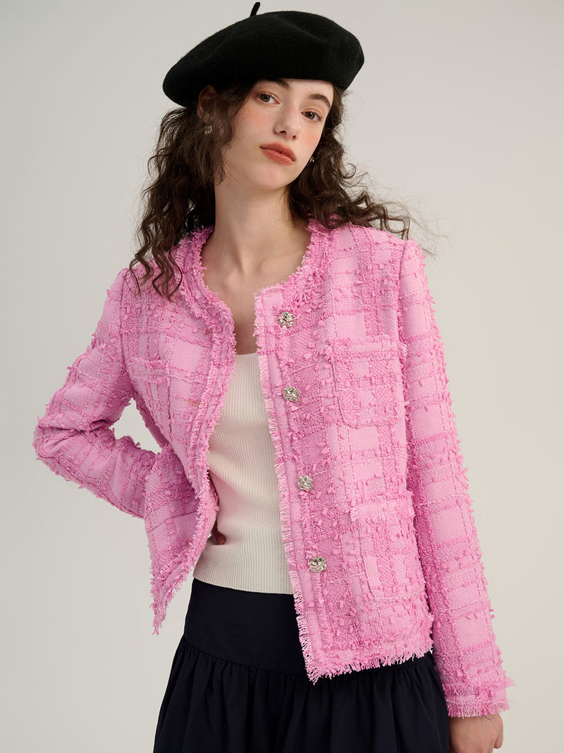 Sincethen Anna Pink Tweed Jacket M