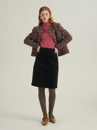 Burgundy tweed jacket