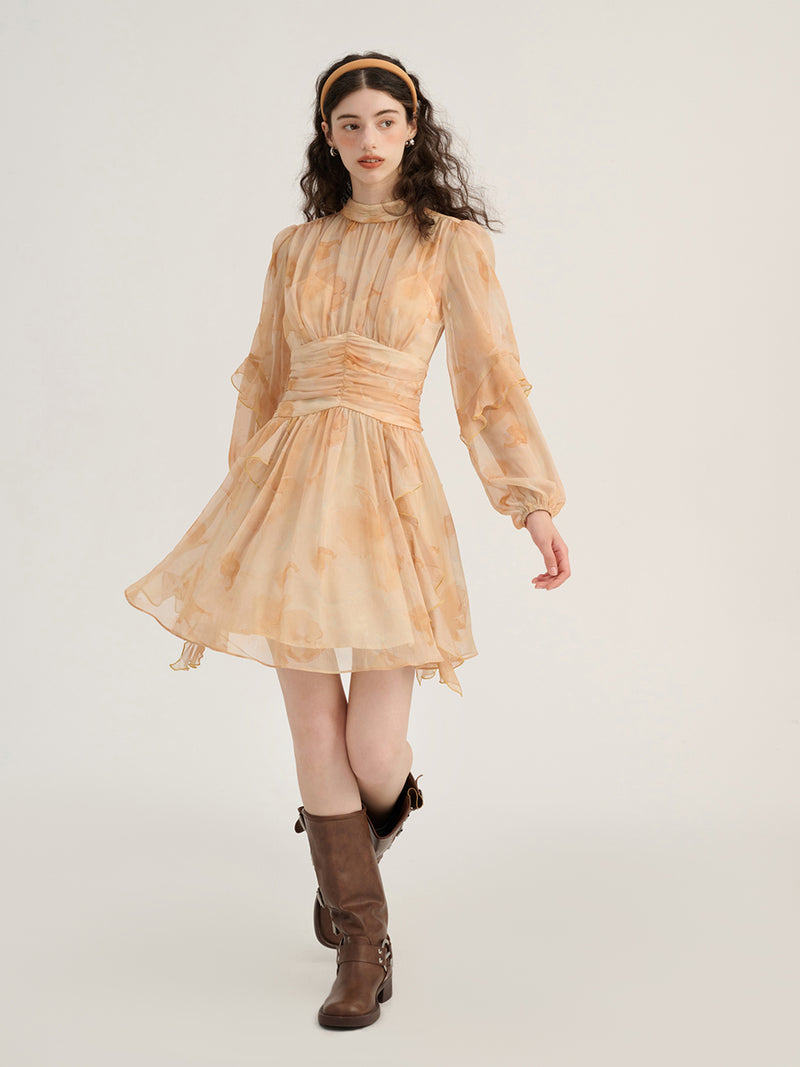 Rosaline shirring mini dress
