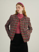 Burgundy tweed jacket