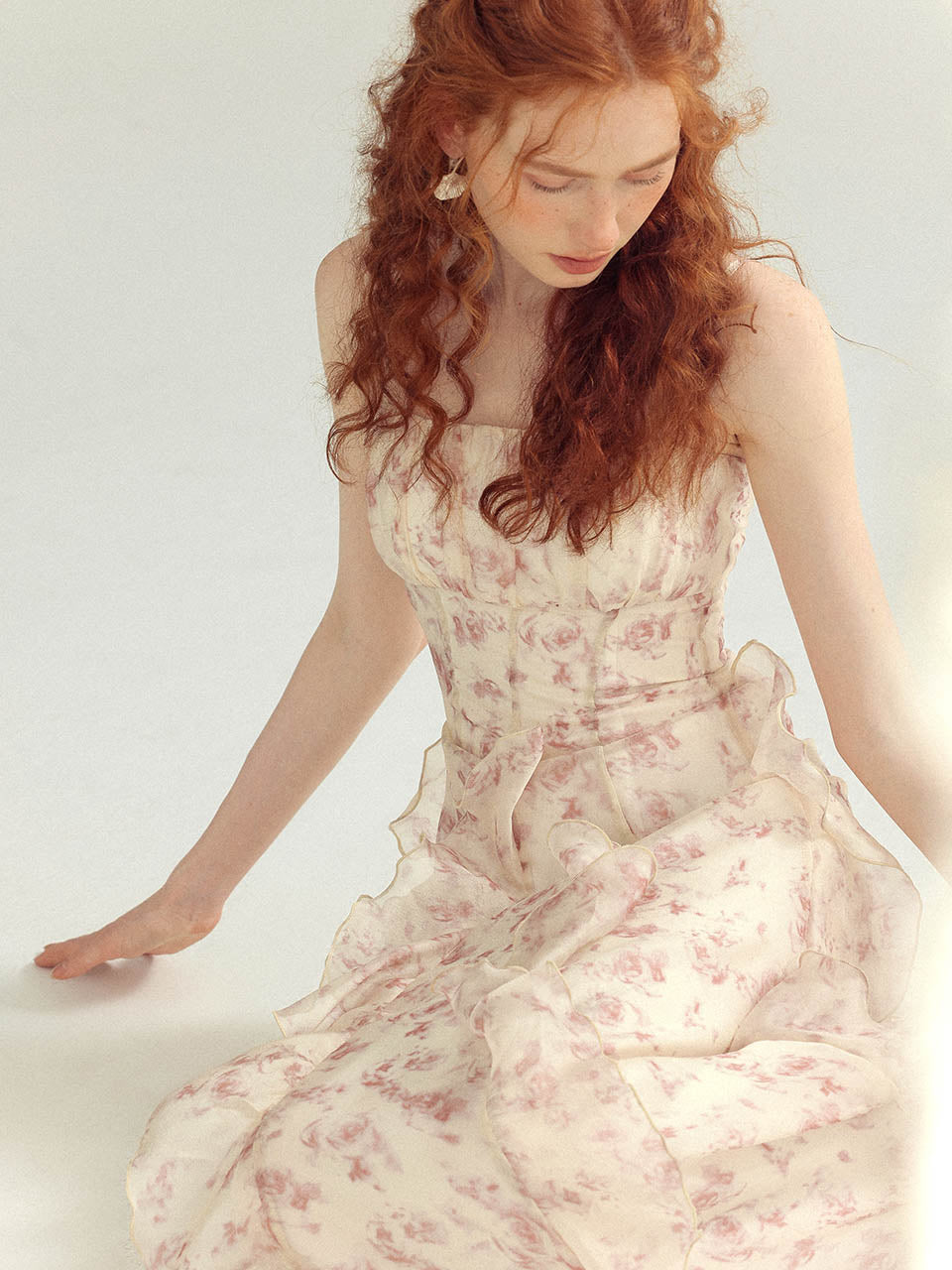 Fairy Ruffle Long Dress L Fairy Ruffle Long Dress L