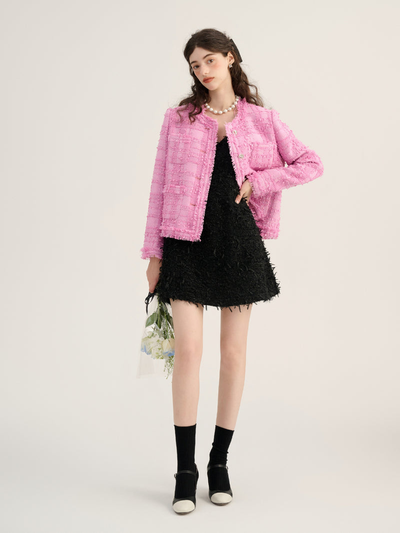 Anna pink tweed jacket