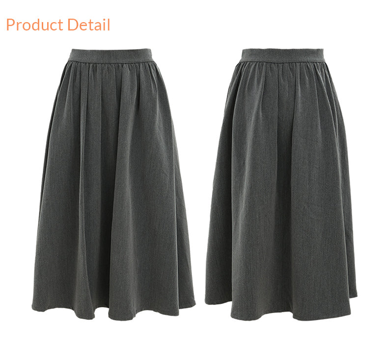 Gray flare skirt