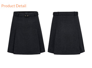 Belt A-line mini skirt