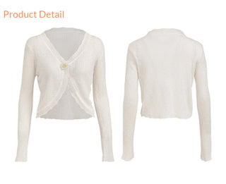Flower point cardigan