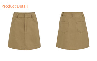 Khakibeige mini skirt