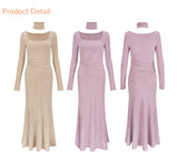 Neck warmer long dress (Pink)