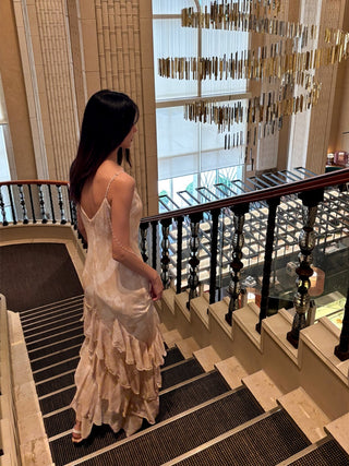 Chain Drop Sleeveless Long Dress