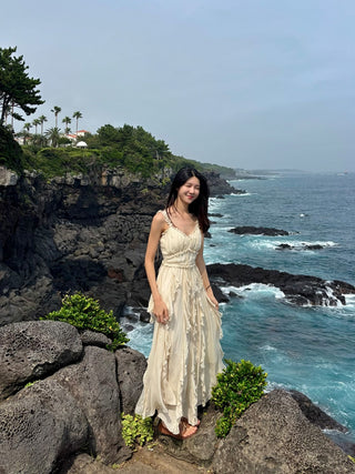 Aube Ruffle Sleeveless Maxi Dress