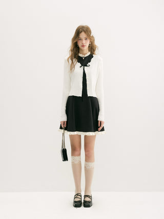 Abeli Black Ribbon Cardigan