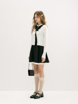 Abeli Black Ribbon Cardigan