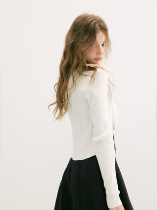 Abeli Black Ribbon Cardigan