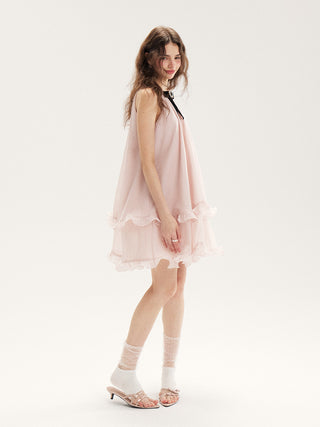 Adeline Bow Mini Dress