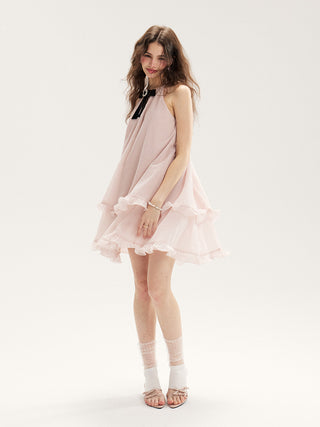 Adeline Bow Mini Dress