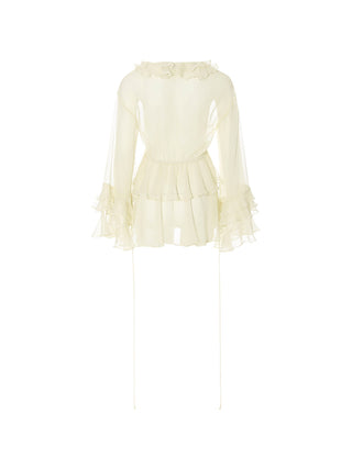 Airy Ruffle Blouse Set
