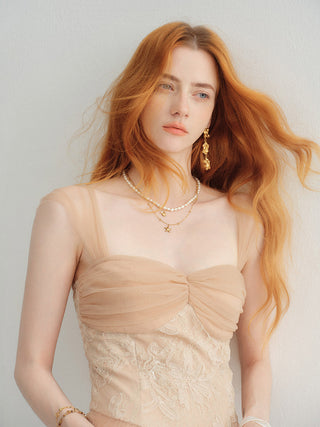 Amber Breeze Tulle Maxi Dress