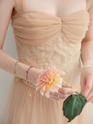 Amber Breeze Tulle Maxi Dress