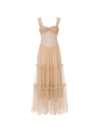 Amber Breeze Tulle Maxi Dress