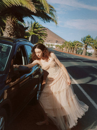 Amber Breeze Tulle Maxi Dress