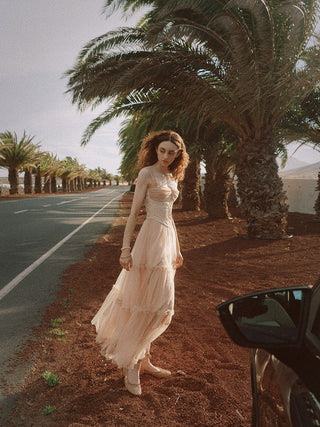 Amber Breeze Tulle Maxi Dress