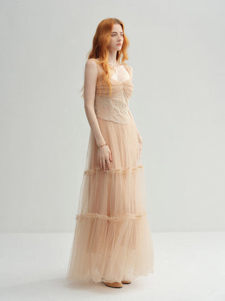 Amber Breeze Tulle Maxi Dress