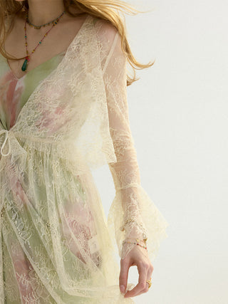 Angel Lace Sequin Robe