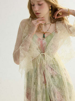 Angel Lace Sequin Robe
