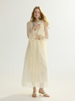 Angel Lace Sequin Robe