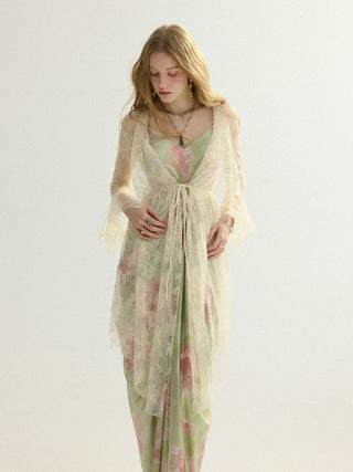 Angel Lace Sequin Robe