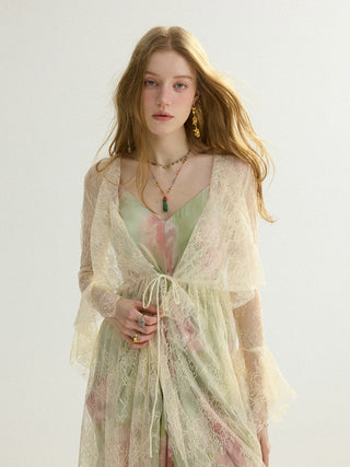 Angel Lace Sequin Robe