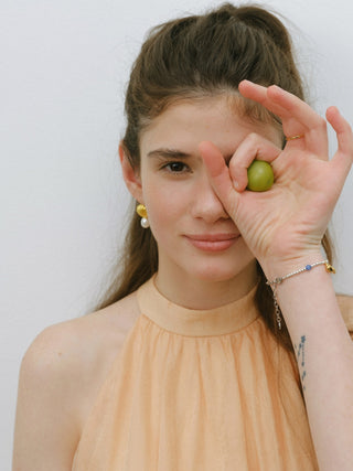 Apricot Halterneck Mini Dress