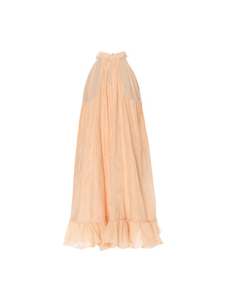 Apricot Halterneck Mini Dress