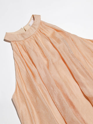 Apricot Halterneck Mini Dress