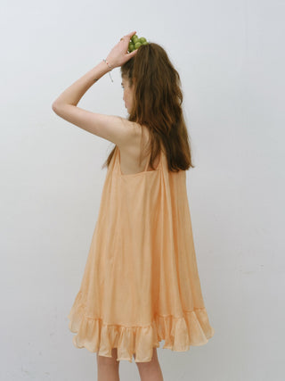 Apricot Halterneck Mini Dress