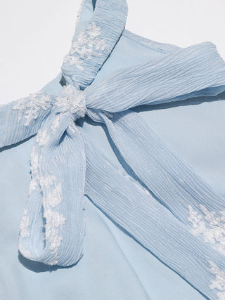 Aqua Leaf Halterneck Maxi Dress