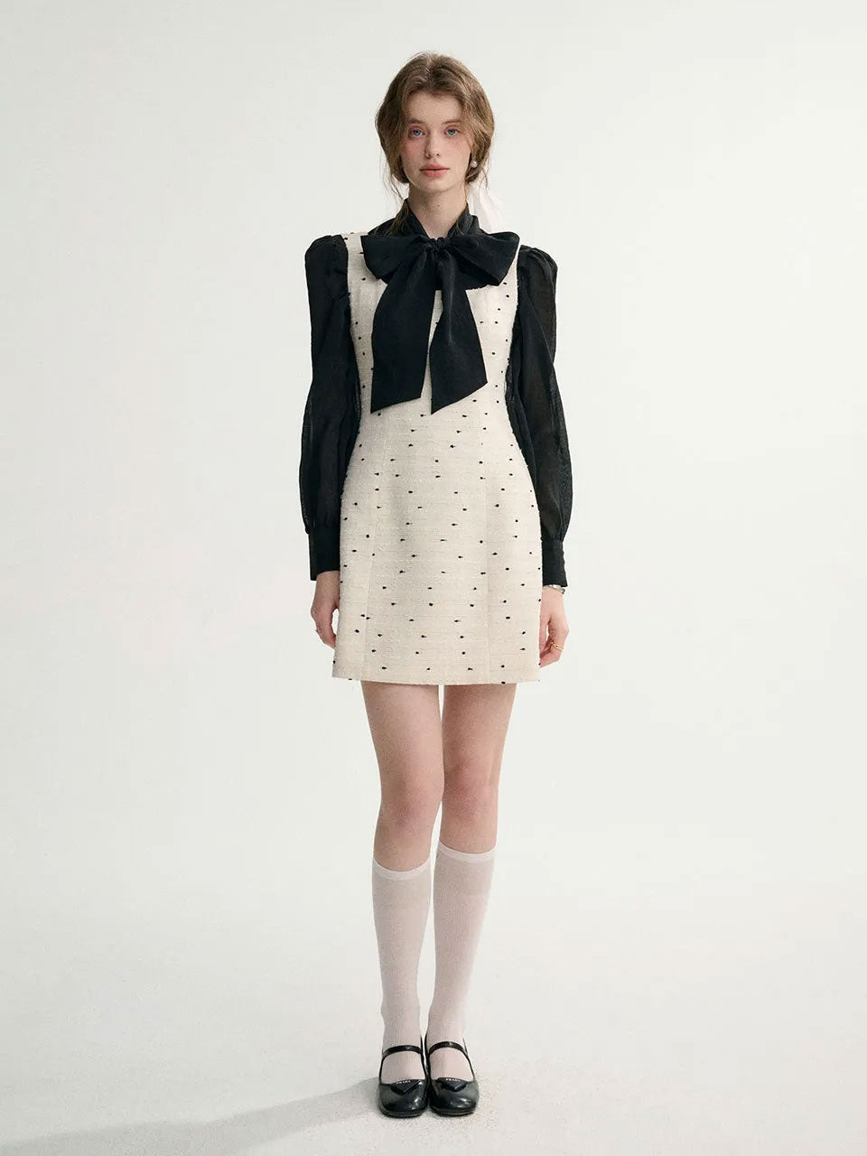 ivory tweed mini dress Adrianna Papell Women's Tweed Pearl Short Dress